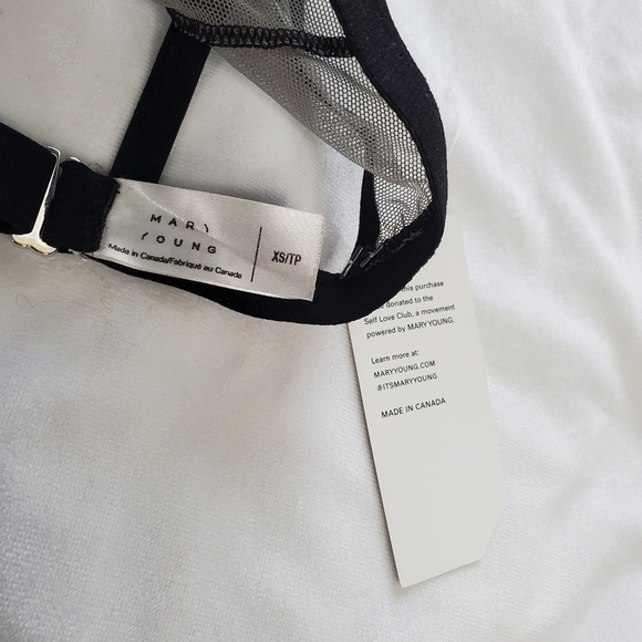 Mary Young Beckett Bra Mesh Bralette- Slate XS - Picture 4 of 7